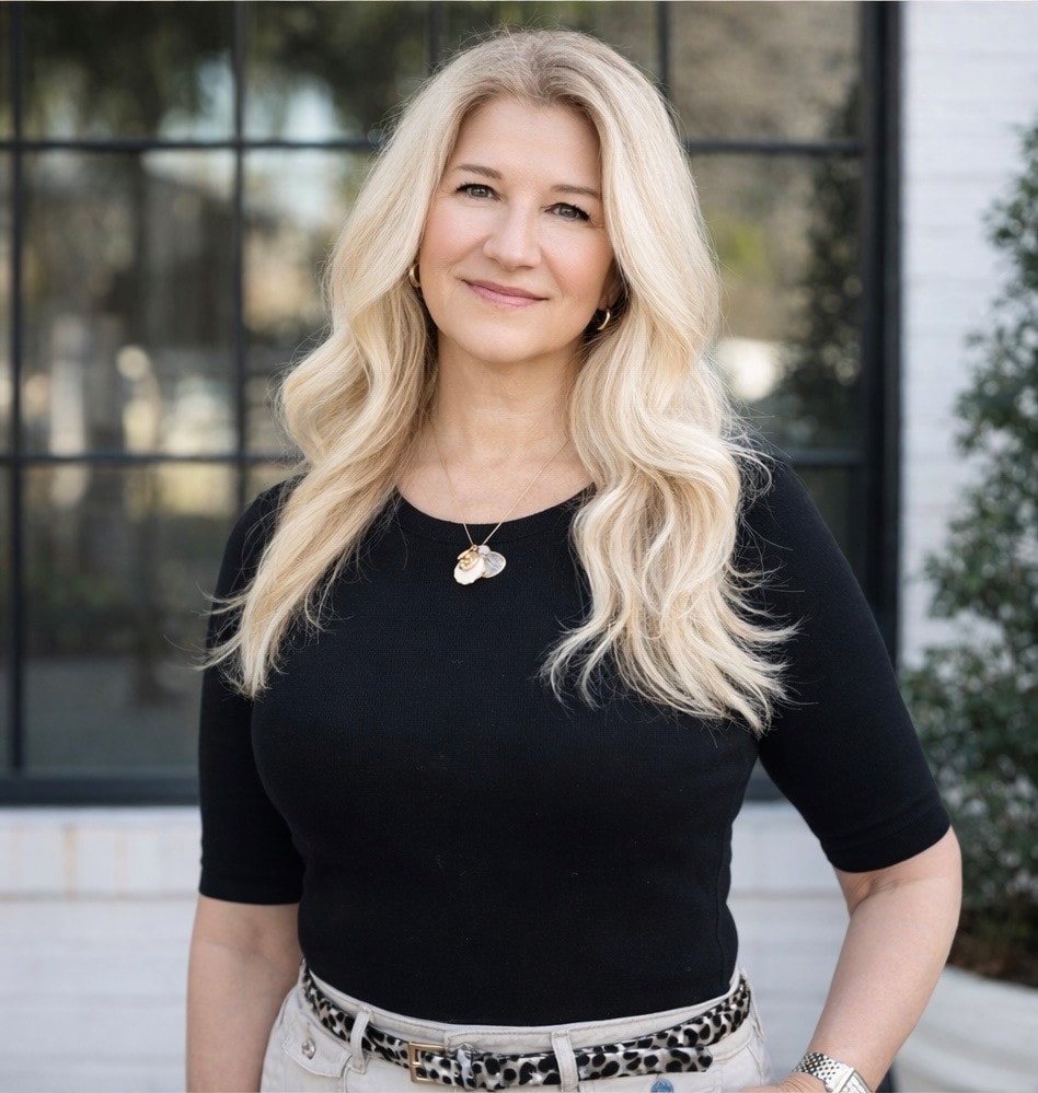 Founder of LiveTrue Wellness in her kitchen
